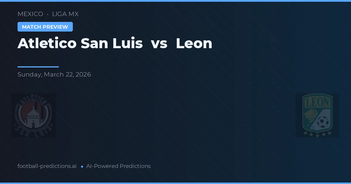 Atlético San Luis vs León — předpověď a náhled zápasu