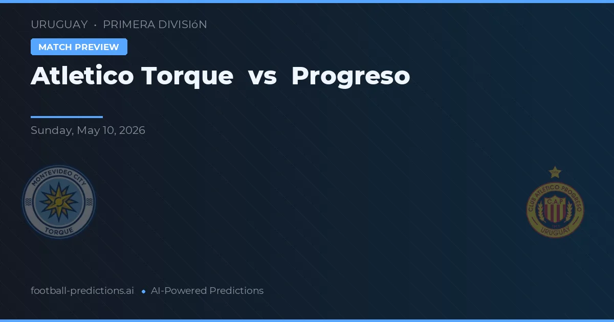 Atlético Torque vs Progreso — předpověď a náhled zápasu
