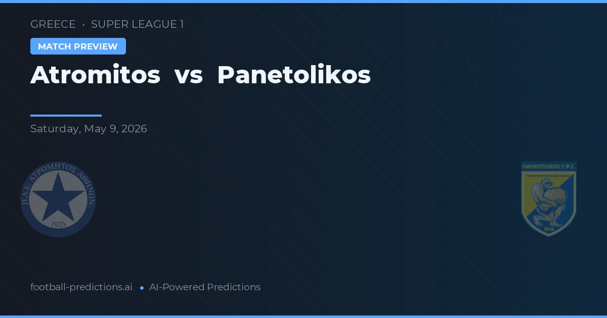 Atromitos vs Panetolikos — předpověď a náhled zápasu