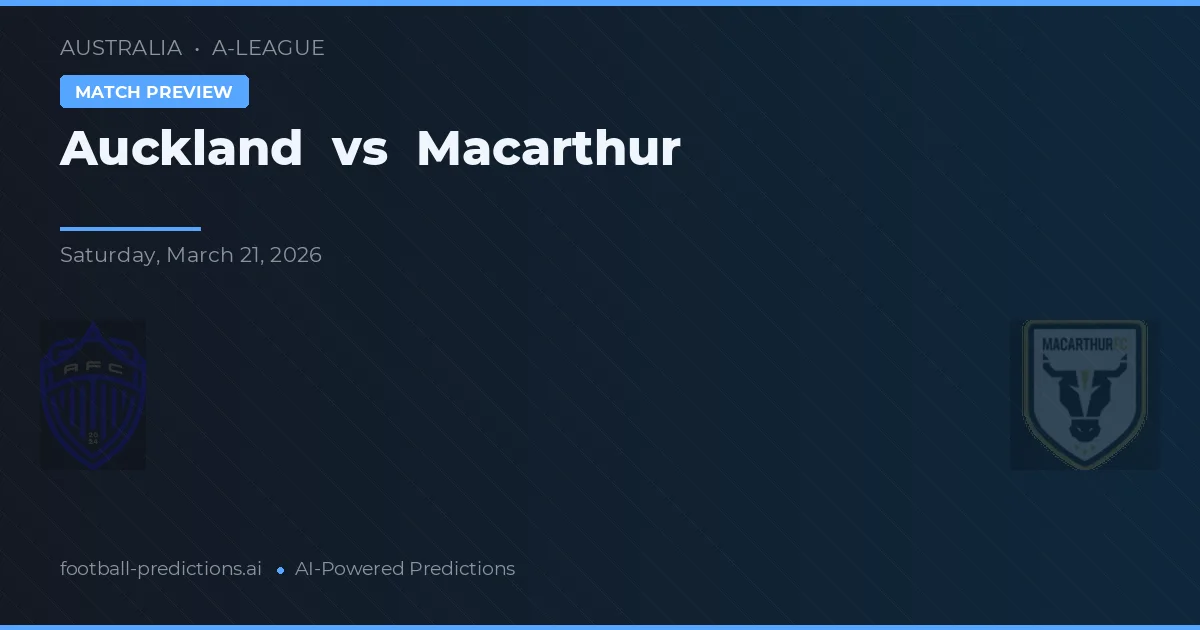Auckland vs Macarthur — předpověď a náhled zápasu