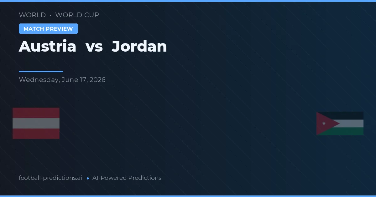 Rakousko vs Jordánsko — předpověď a náhled zápasu