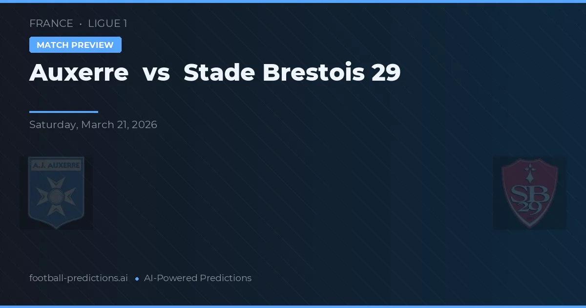 Auxerre vs Stade Brestois 29 — předpověď a náhled zápasu