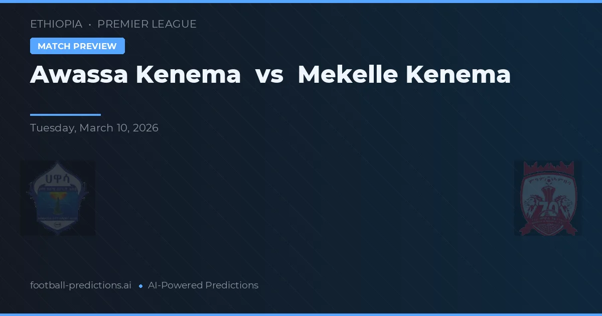 Awassa Kenema vs Mekelle Kenema — předpověď a náhled zápasu