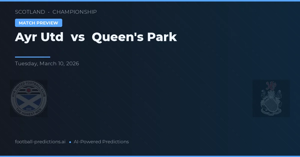 Ayr United vs Queen's Park — předpověď a náhled zápasu