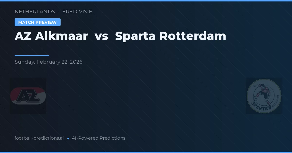 AZ Alkmaar vs Sparta Rotterdam — předpověď a náhled zápasu