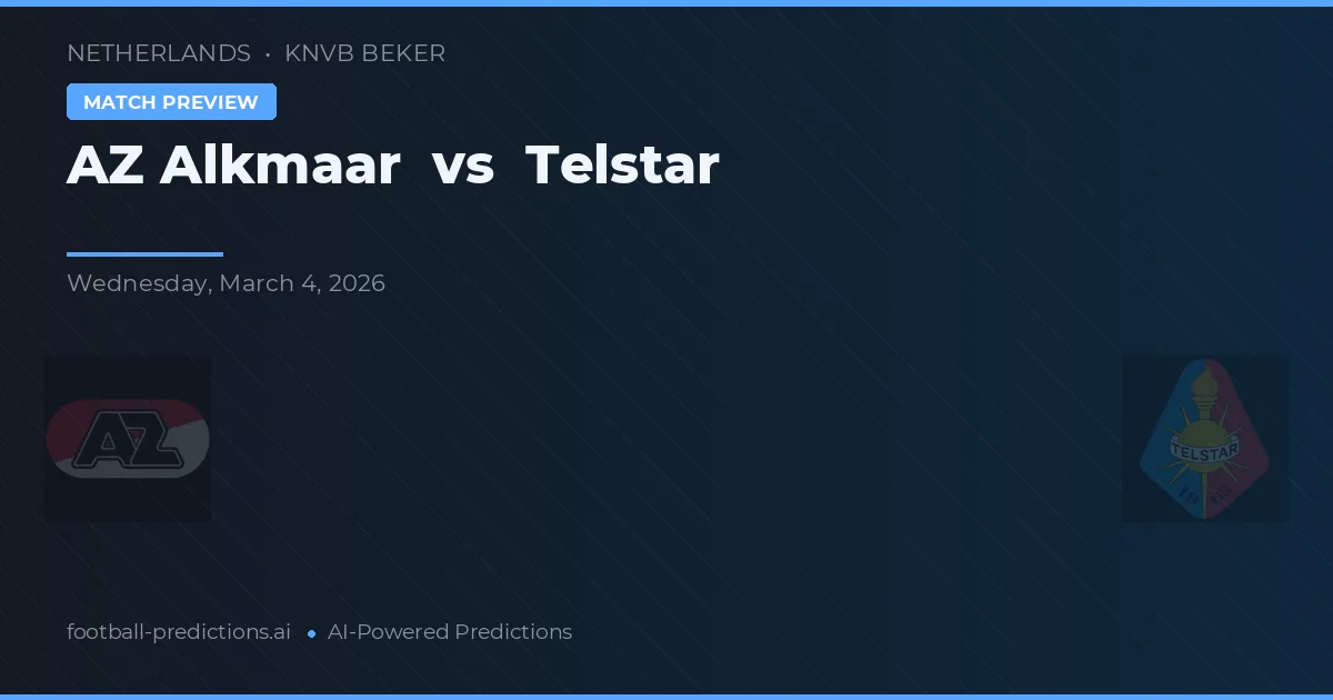 AZ Alkmaar vs Telstar — předpověď a náhled zápasu