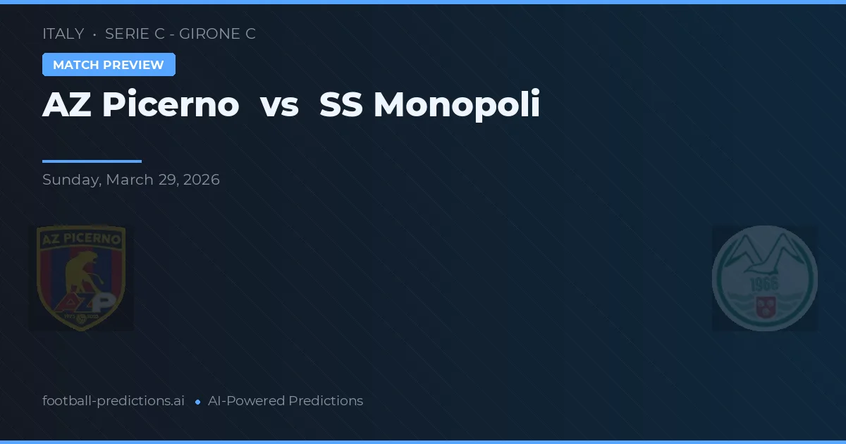 AZ Picerno vs SS Monopoli — předpověď a náhled zápasu