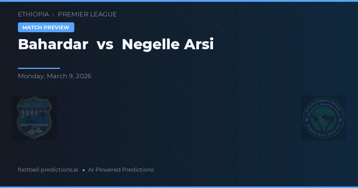 Bahardar vs Negelle Arsi — předpověď a náhled zápasu