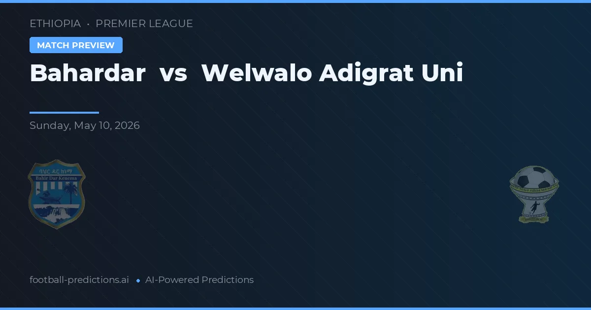 Bahardar vs Welwalo Adigrat Uni — předpověď a náhled zápasu