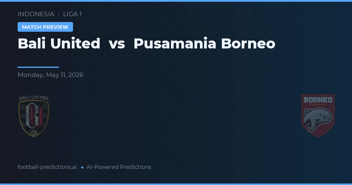 Bali United vs Pusamania Borneo — předpověď a náhled zápasu