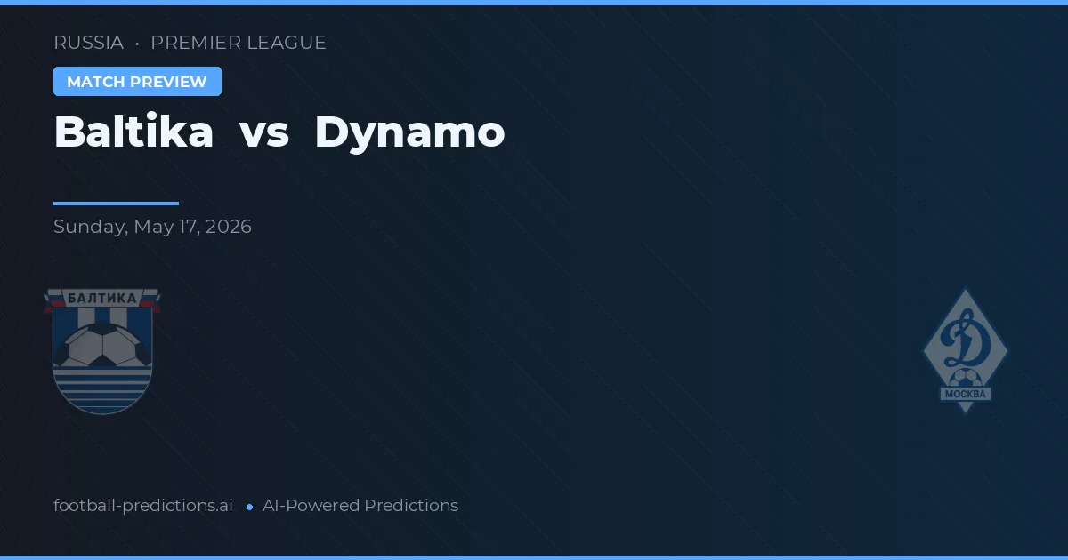 Baltika vs Dynamo Moskva — předpověď a náhled zápasu