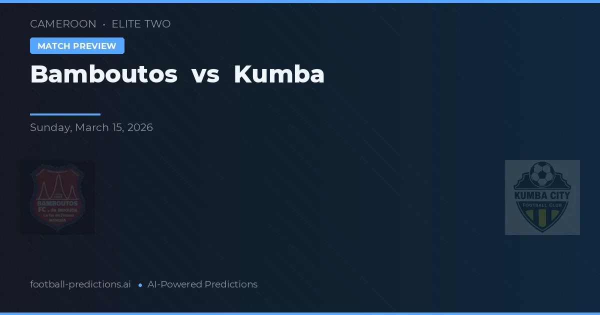 Bamboutos vs Kumba — předpověď a náhled zápasu