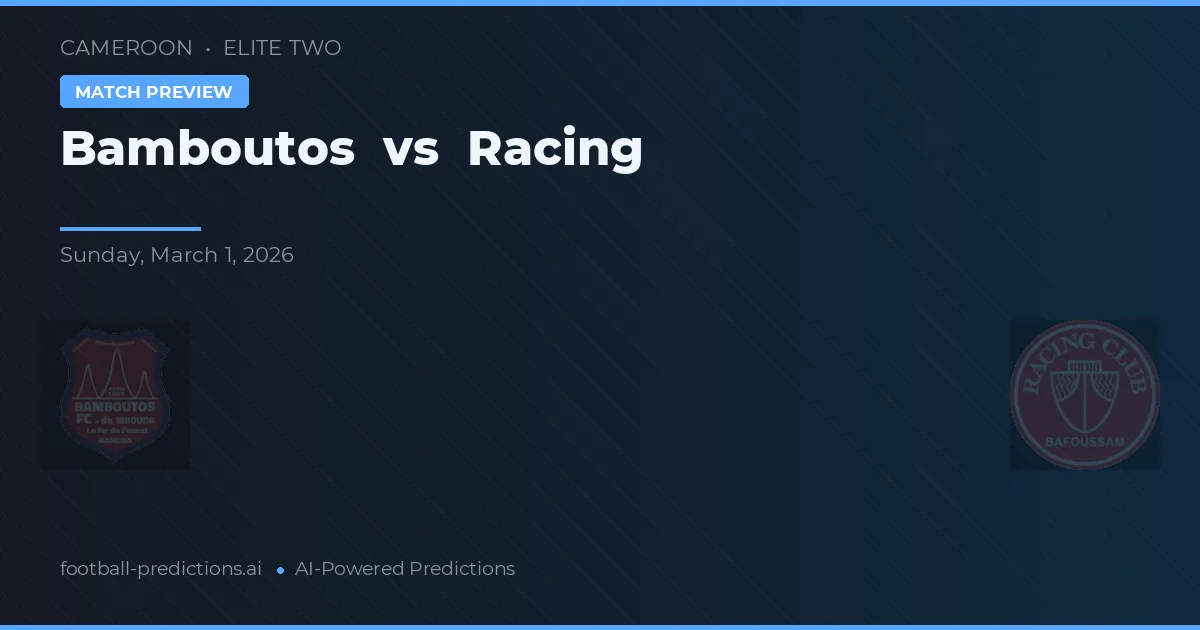 Bamboutos vs Racing — předpověď a náhled zápasu