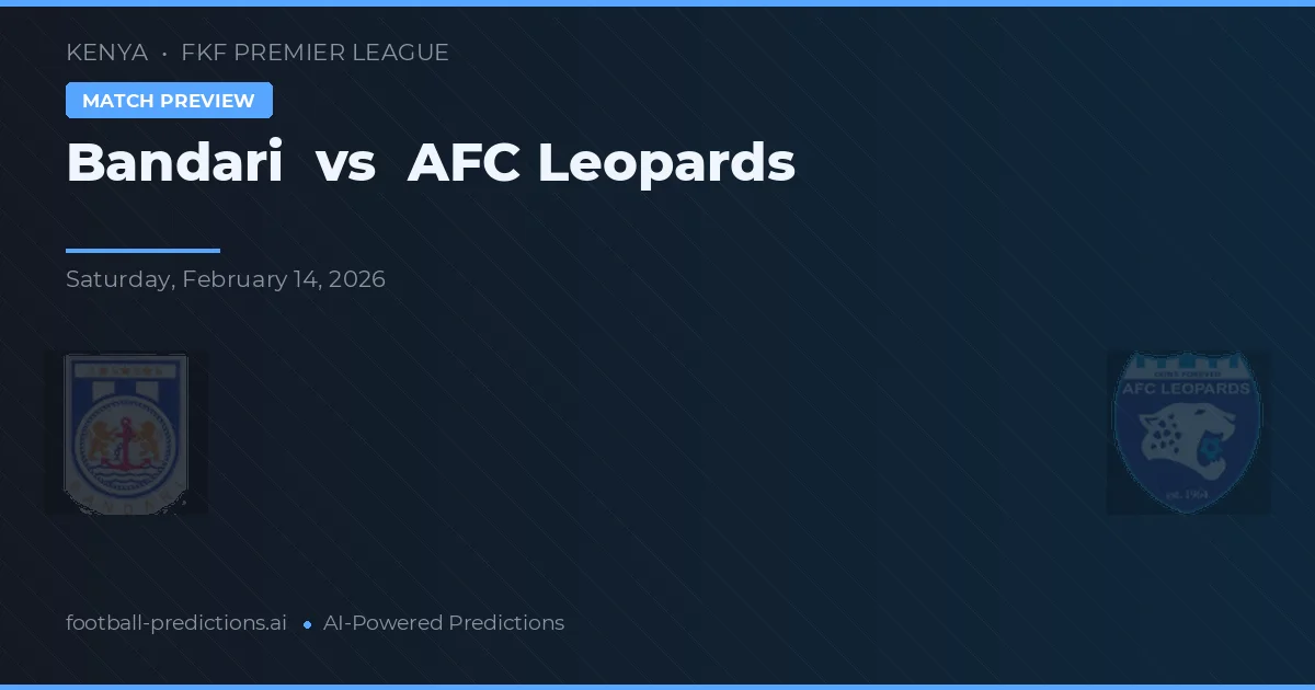 Bandari vs AFC Leopards — předpověď a náhled zápasu