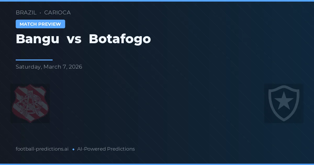 Bangu vs Botafogo — předpověď a náhled zápasu