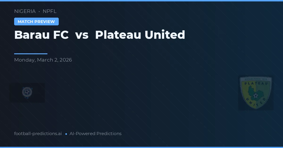 Barau FC vs Plateau United — předpověď a náhled zápasu