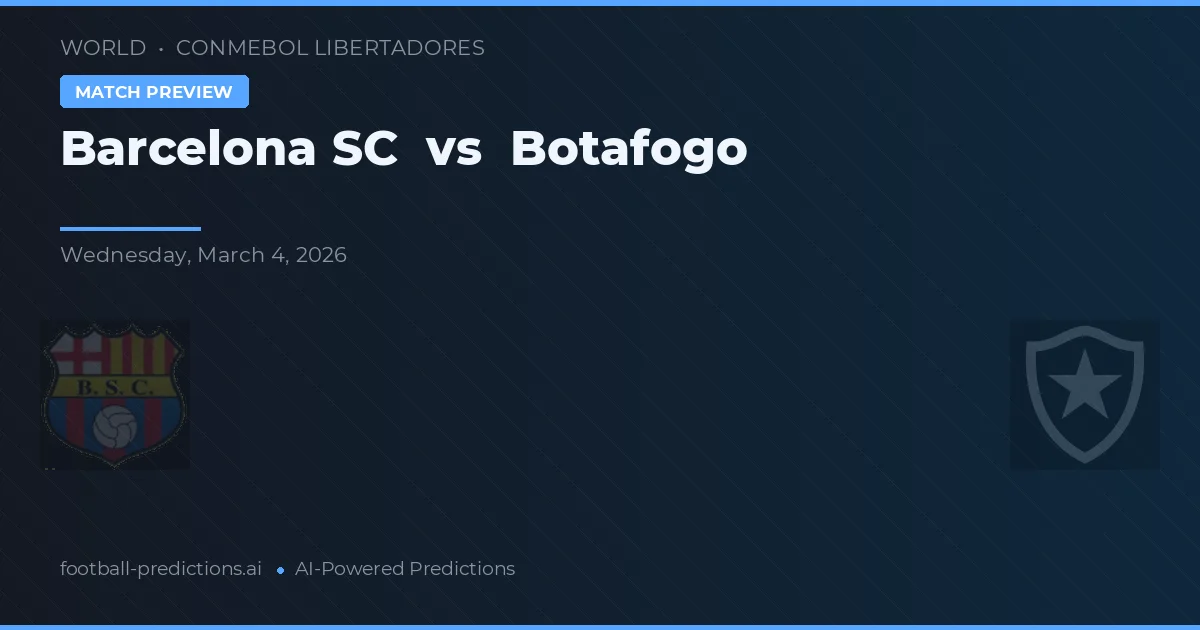 Barcelona SC vs Botafogo — předpověď a náhled zápasu