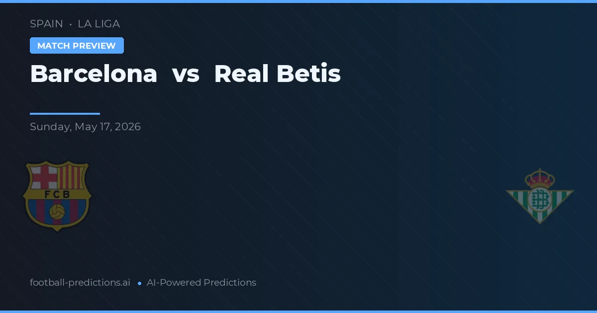 Barcelona vs Real Betis — předpověď a náhled zápasu