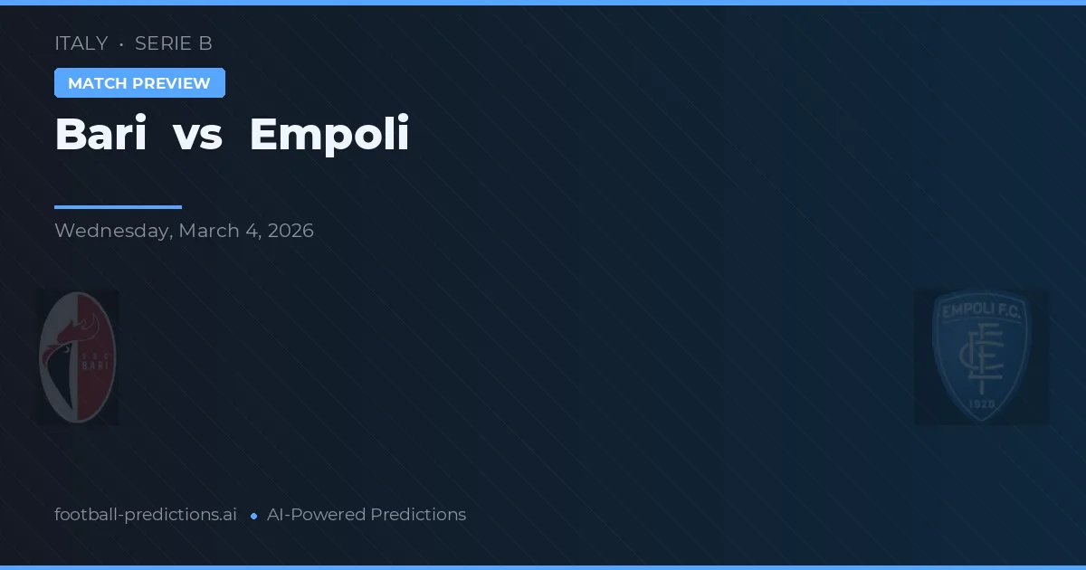 Bari vs Empoli — předpověď a náhled zápasu