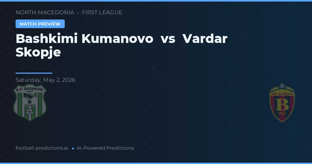 Bashkimi Kumanovo vs Vardar Skopje preview