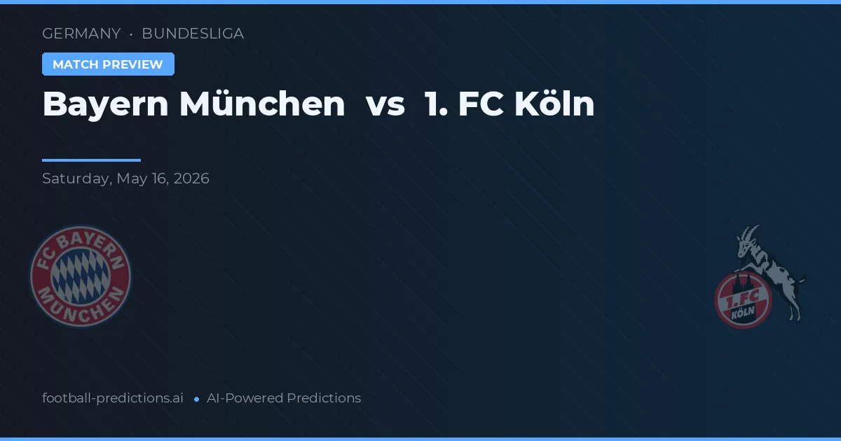 Bayern Mnichov vs 1. FC Kolín — předpověď a náhled zápasu