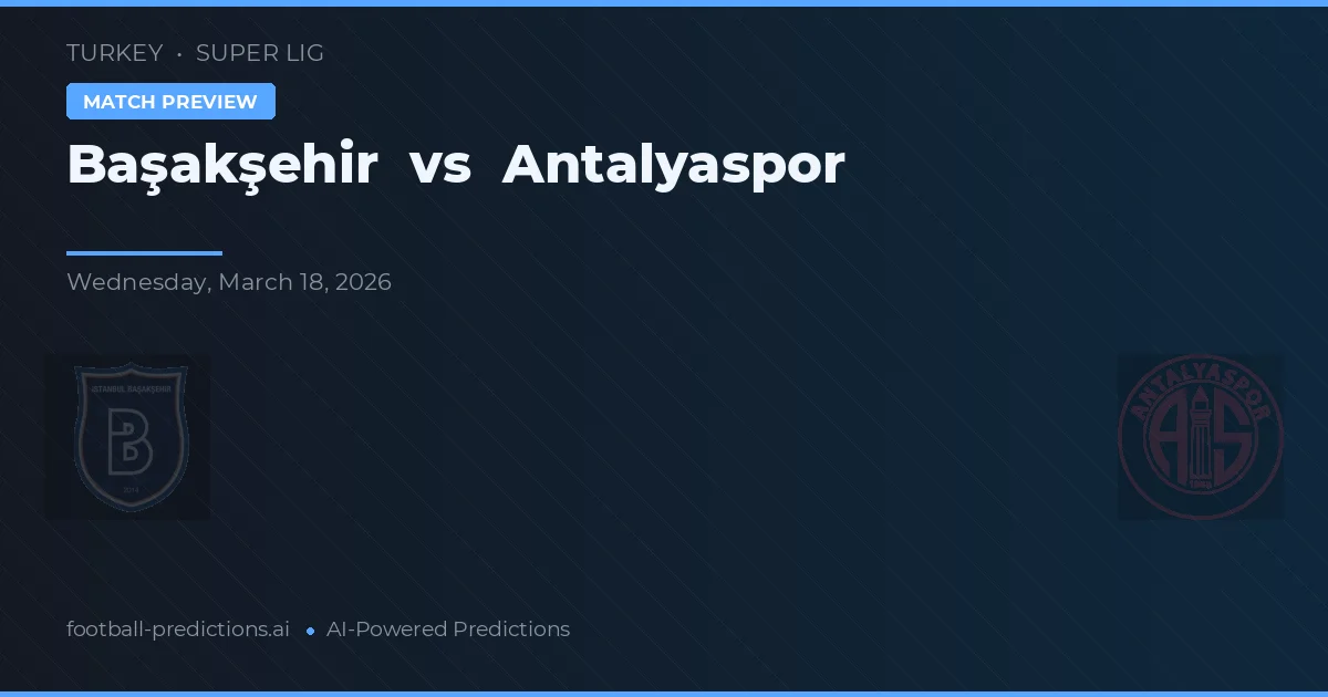 Başakşehir vs Antalyaspor — předpověď a náhled zápasu
