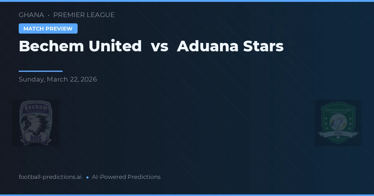 Bechem United vs Aduana Stars — předpověď a náhled zápasu