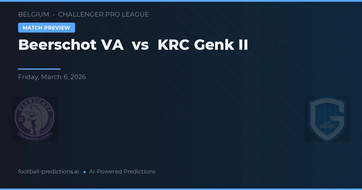 Beerschot VA vs KRC Genk II — předpověď a náhled zápasu