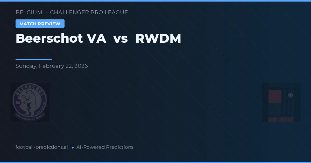 Beerschot VA vs RWDM — předpověď a náhled zápasu