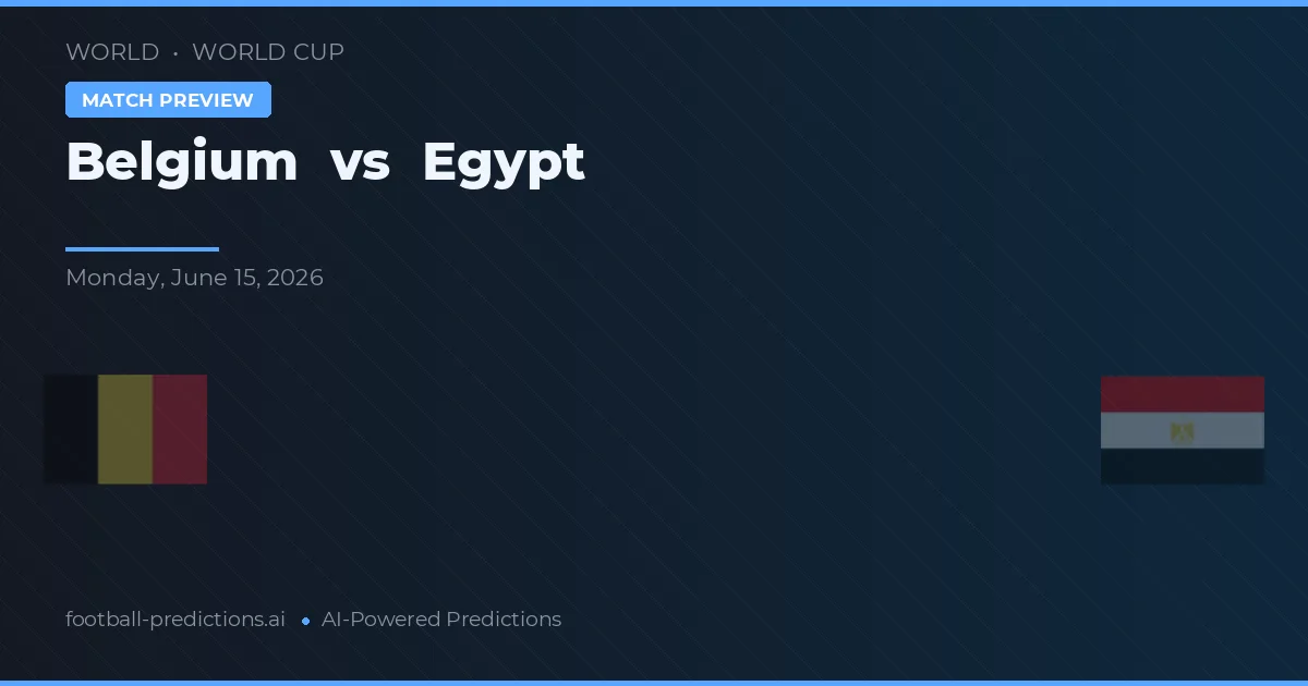 Belgie vs Egypt — předpověď a náhled zápasu