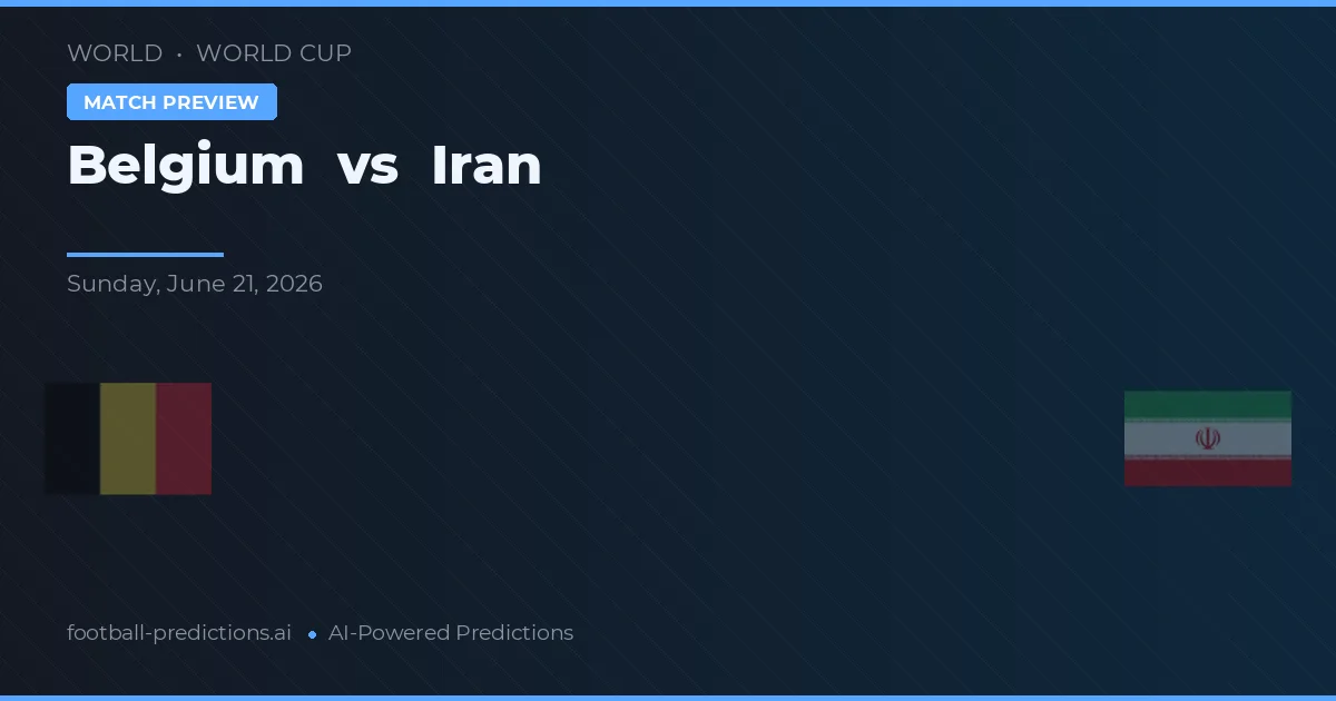 Belgie vs Írán — předpověď a náhled zápasu