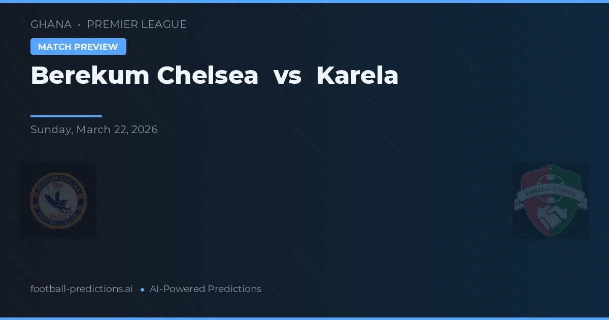 Berekum Chelsea vs Karela — předpověď a náhled zápasu