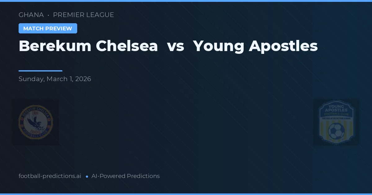 Berekum Chelsea vs Young Apostles — předpověď a náhled zápasu