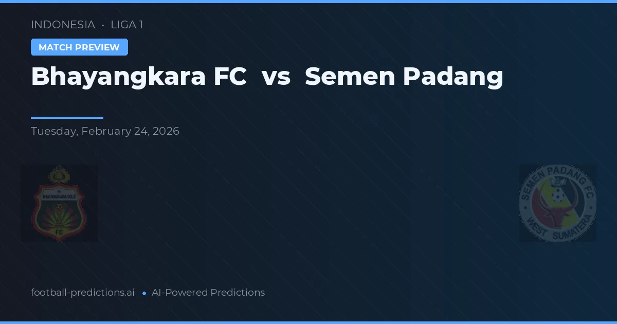Bhayangkara FC vs Semen Padang — předpověď a náhled zápasu