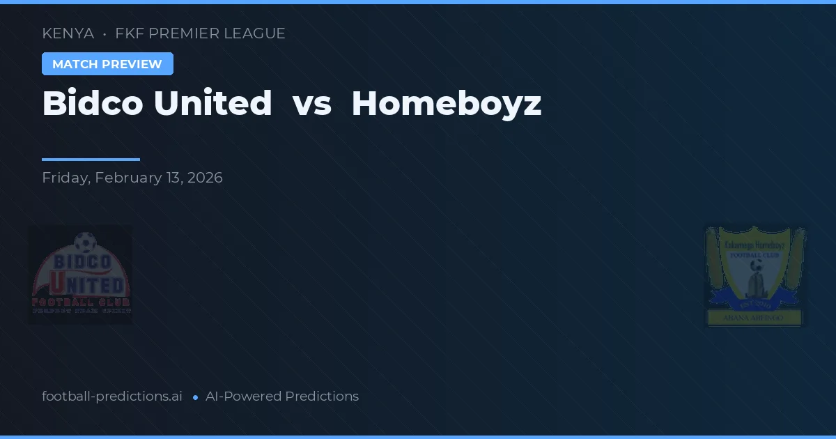 Bidco United vs Homeboyz — předpověď a náhled zápasu