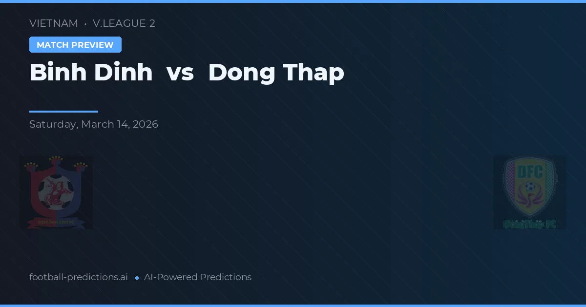 Bình Định vs Đồng Tháp — předpověď a náhled zápasu