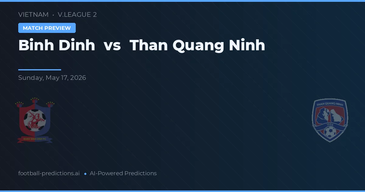 Bình Định vs Than Quảng Ninh — předpověď a náhled zápasu