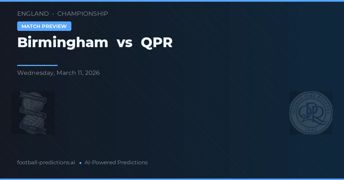 Birmingham vs QPR — předpověď a náhled zápasu