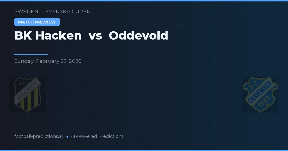 Häcken BK vs Oddevold — předpověď a náhled zápasu