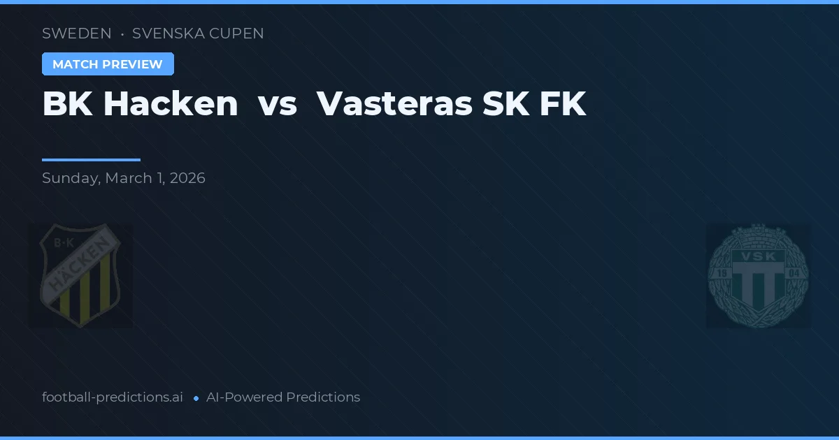 Häcken BK vs Västerås SK FK — předpověď a náhled zápasu