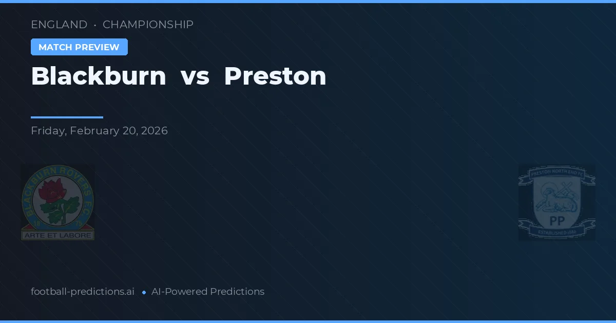 Blackburn vs Preston — předpověď a náhled zápasu