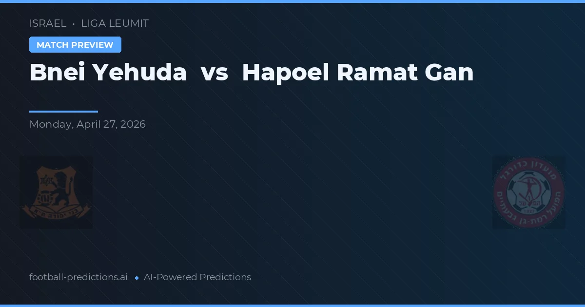 Bnei Yehuda vs Hapoel Ramat Gan — předpověď a náhled zápasu