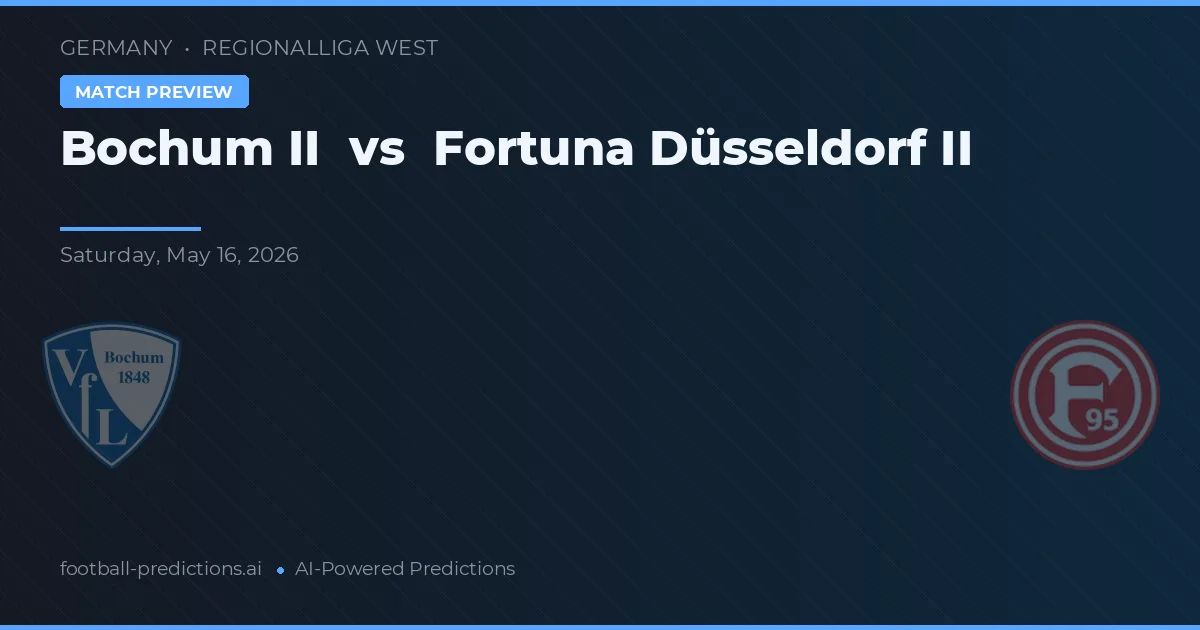 VfL Bochum II vs Fortuna Düsseldorf II — předpověď a náhled zápasu