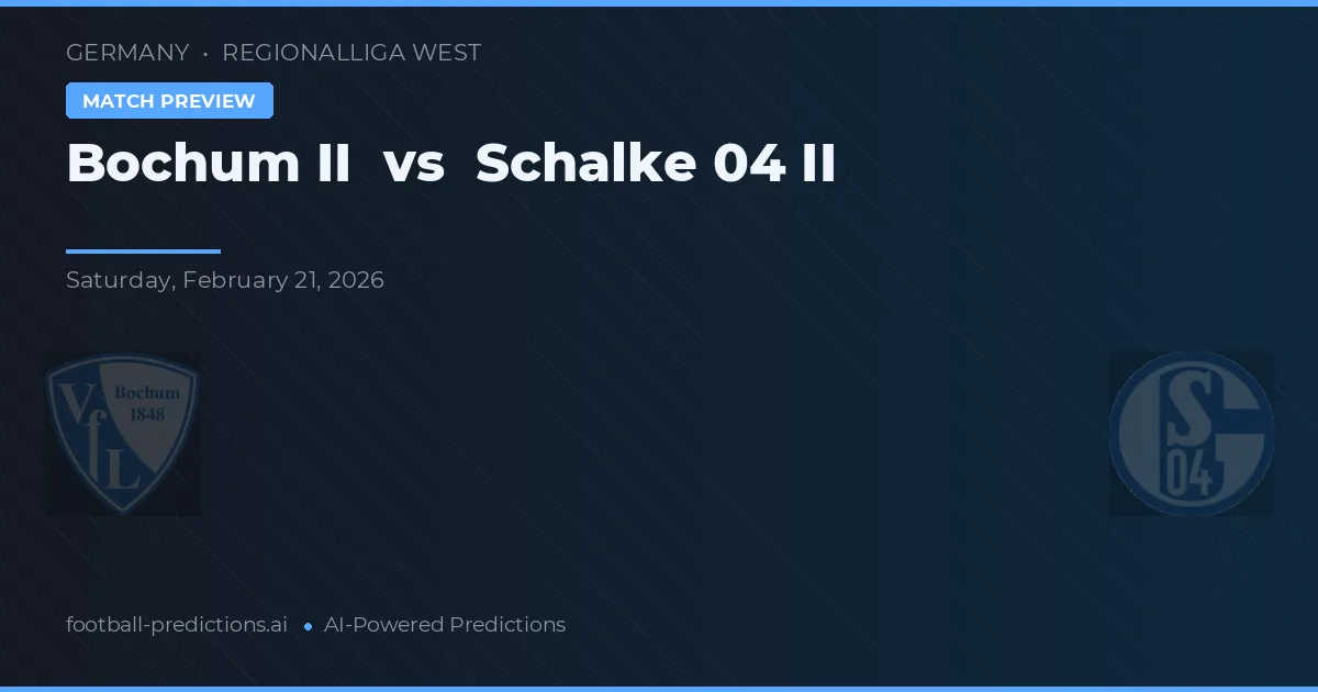 VfL Bochum II vs Schalke 04 II — předpověď a náhled zápasu