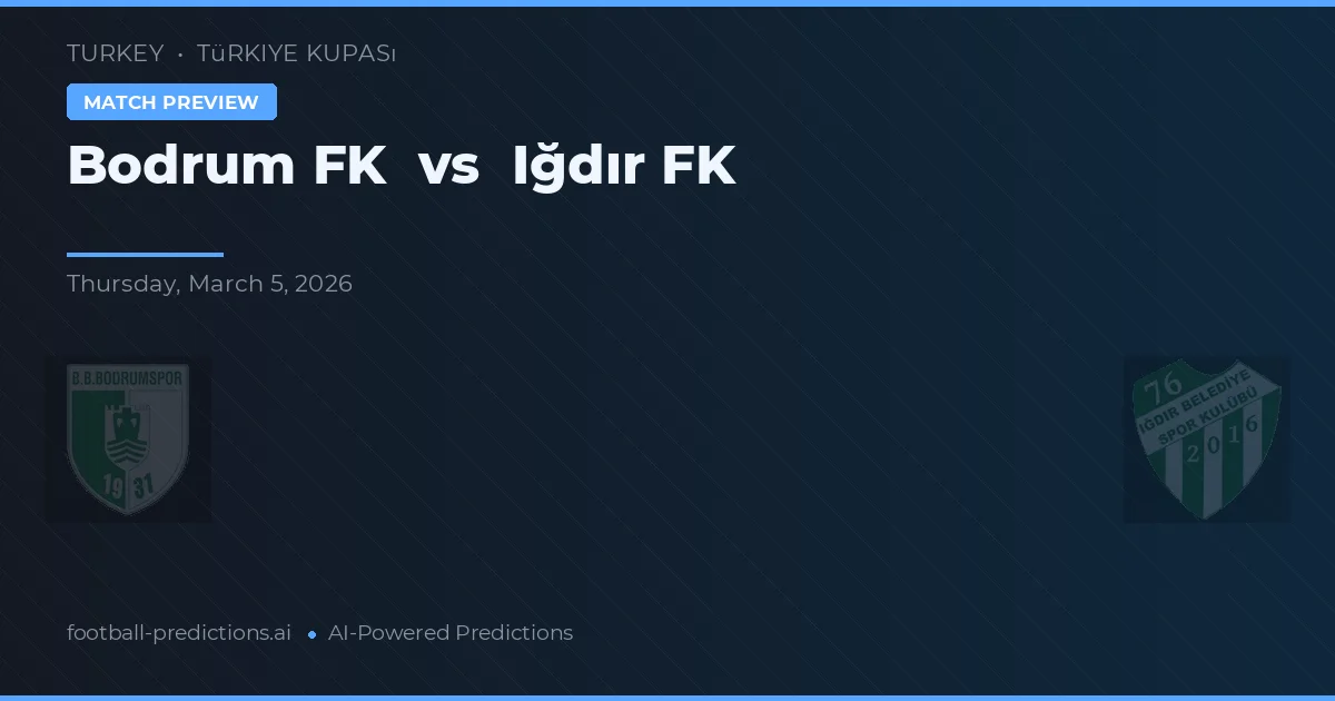 Bodrum FK vs Iğdır FK — předpověď a náhled zápasu