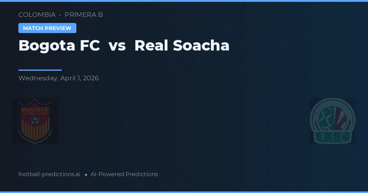 Bogotá FC vs Real Soacha — předpověď a náhled zápasu