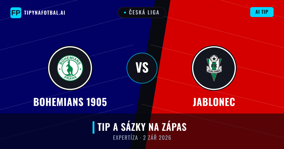 Bohemians 1905 vs Jablonec — předpověď a náhled zápasu