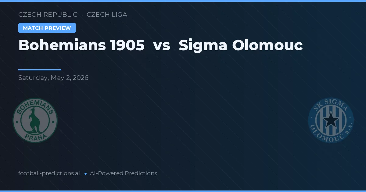 Bohemians 1905 vs Sigma Olomouc — předpověď a náhled zápasu