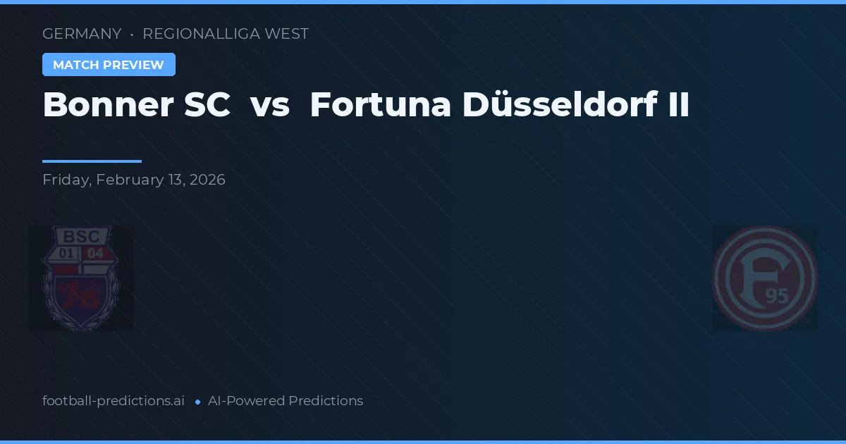 Bonner SC vs Fortuna Düsseldorf II — předpověď a náhled zápasu