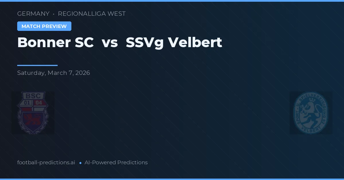 Bonner SC vs SSVg Velbert — předpověď a náhled zápasu